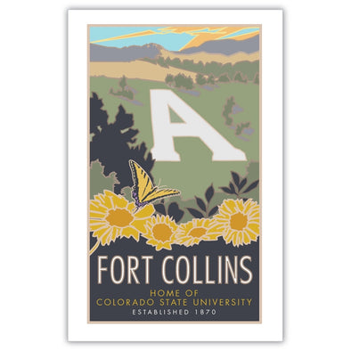 Fort Collins (The A), Colorado - Poster