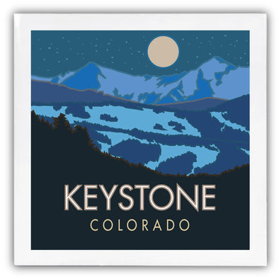 Keystone, Colorado - 4.25" x 4.25" Ceramic Coaster