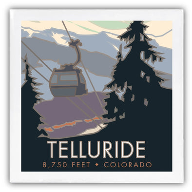 Telluride, Colorado - 4.25" x 4.25" Ceramic Coaster