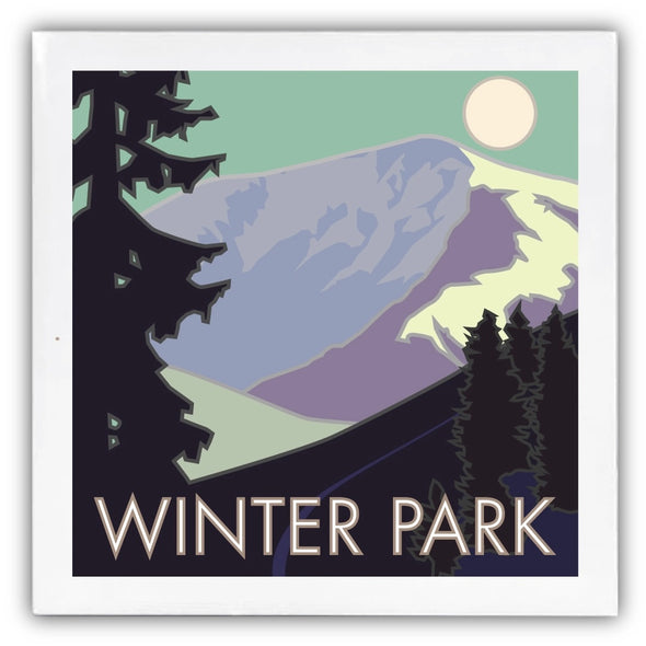 Winter Park, Colorado - 4.25" x 4.25" Ceramic Coaster