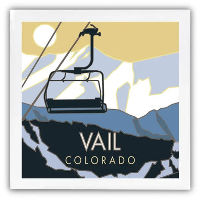 Vail, Colorado - 4.25" x 4.25" Ceramic Coaster