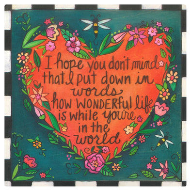 Love Note Wood 9x9 Plaque