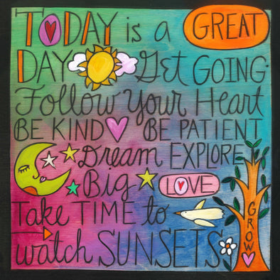 Life Tips Wood 9x9 Plaque