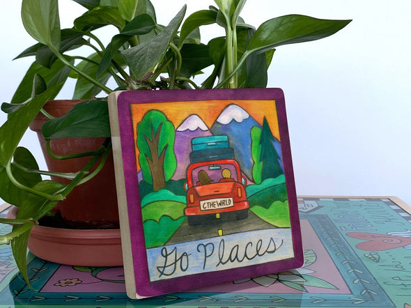 Road Trippin 6x6 Plaque