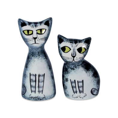 Grey Tabby Cat Salt and Pepper Shakers | Hannah Turner