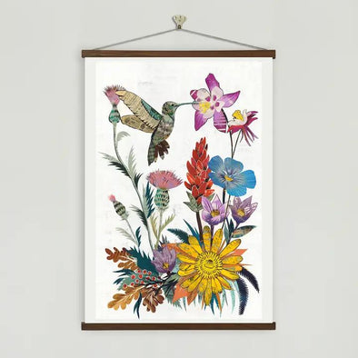 Art Print | Floral Art | Hummingbird (Wildflowers)