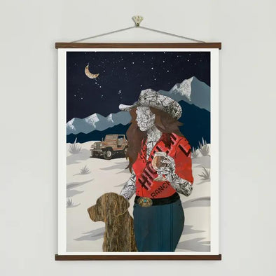 Art Print | Cowgirl Wine Wall Art | Ranch Hand
