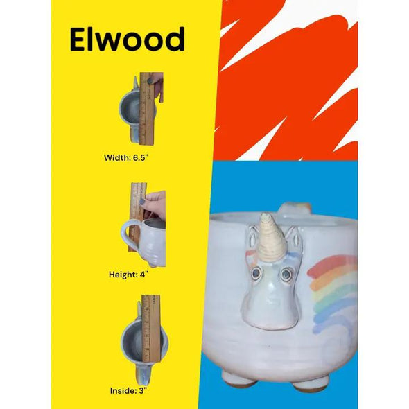 Elwood Rainbow Unicorn - Ceramic Mug