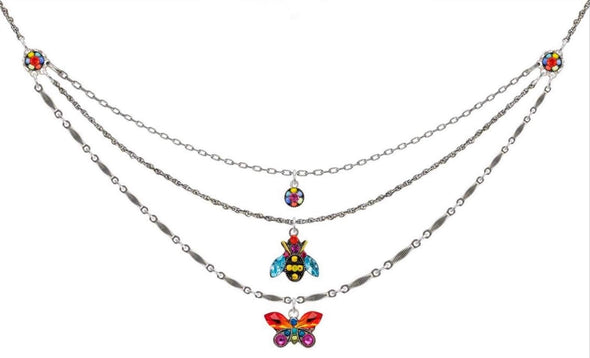 Layered Butterfly/Bee Multi-Color
