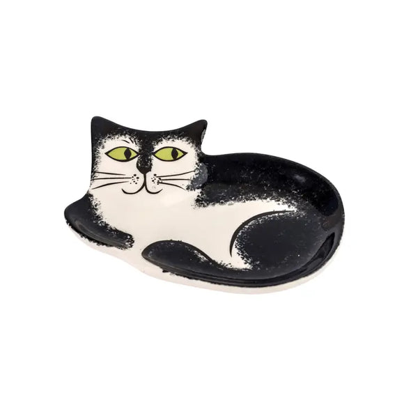 Black & White Cat Trinket Dish