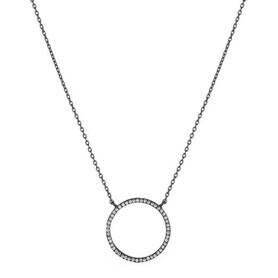 Melrose Open Circle Pavé CZ Necklace