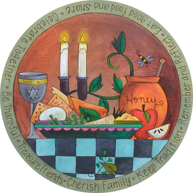 18" A Blessed Time Sincerely Sticks Lazy Susan