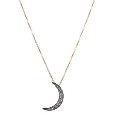Brooklyn Diamond Moon Necklace