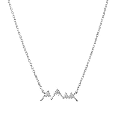 Denver Pave Mountain Outline Necklace